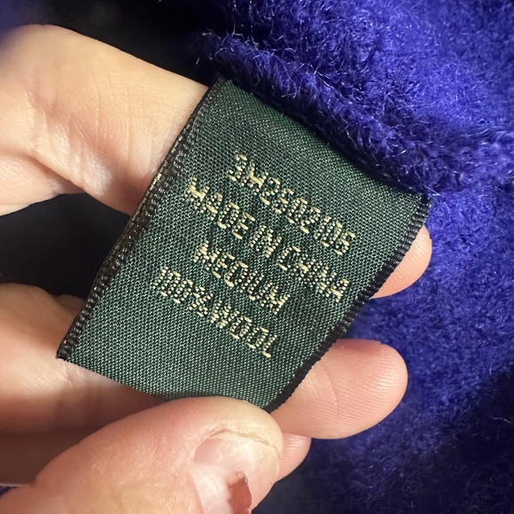 Harve Benard 100% Wool Purple Button Up Blazer Jacket Sz Medium - Picture 8 of 8